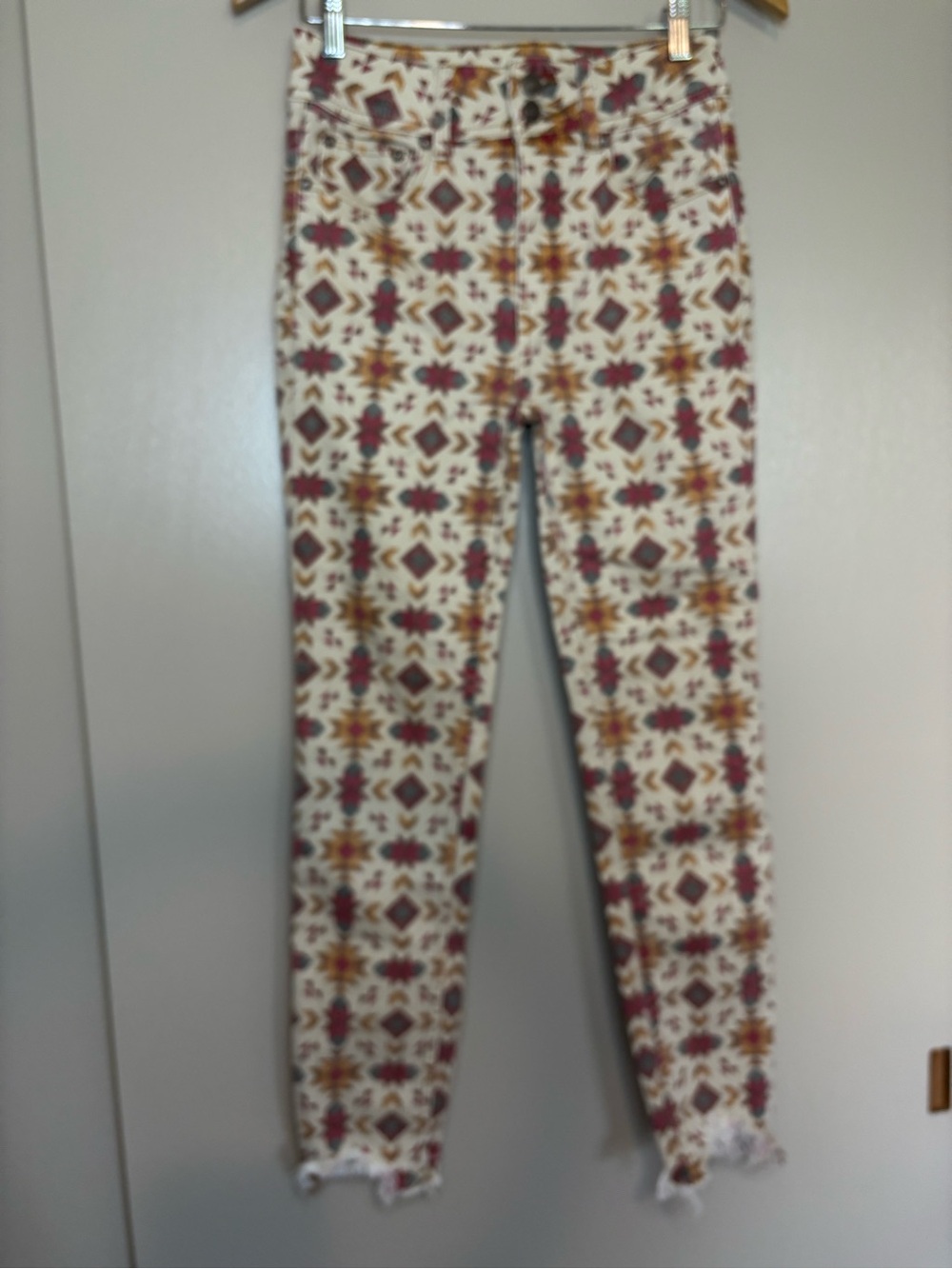 We The Free Wild Child Jeans with Aztec Geometric Print - Picture 4 of 9